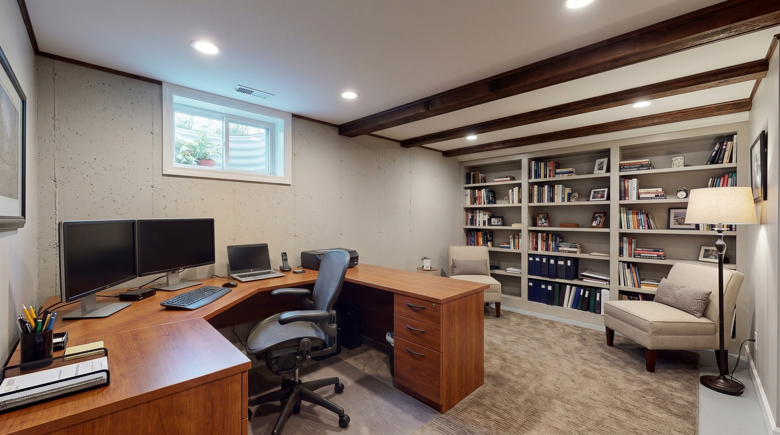 Basement home office
